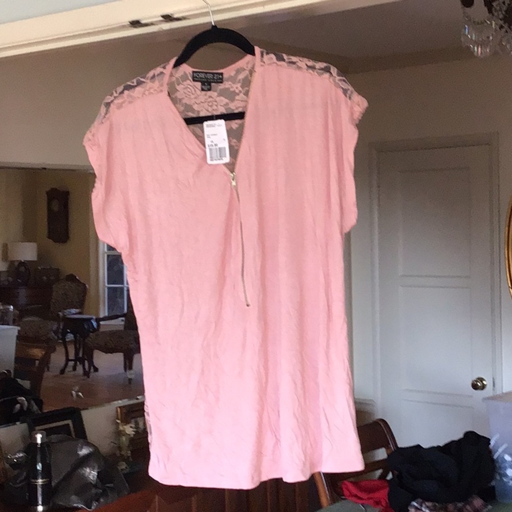 Casual Pink lace top